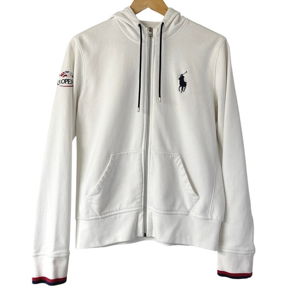Polo Ralph Lauren US Open Hoodie Women’s Large Full Zip White